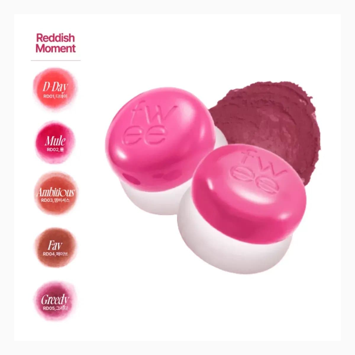 (GL)fwee LIP&CHEEK BLURRY PUDDING POT RD02 MULE 5g+PENDANT KEYRING