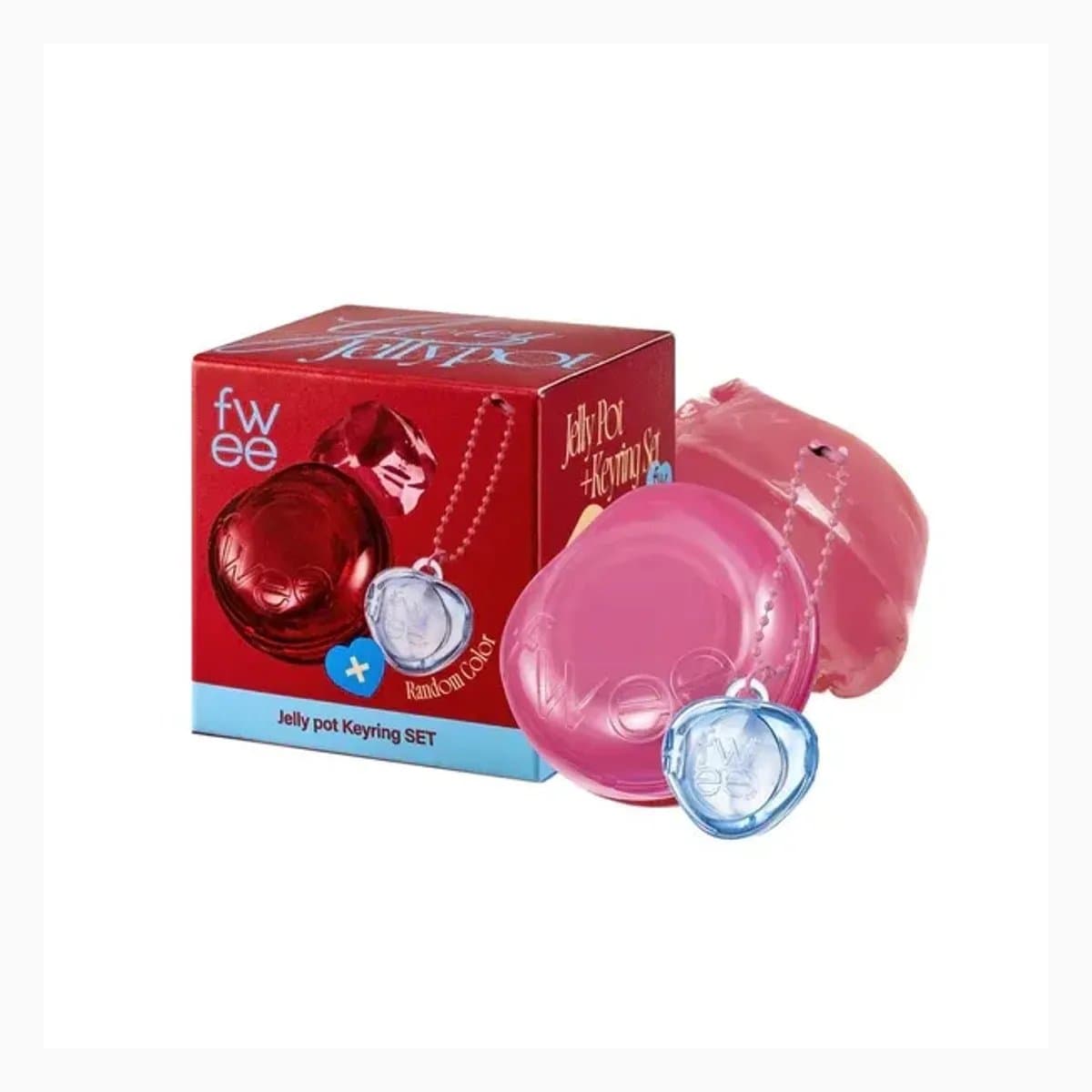 (GL)fwee LIP&CHEEK GLOWY JELLY POT JP01 SUGAR COAT 4g+PENDANT KEYRING