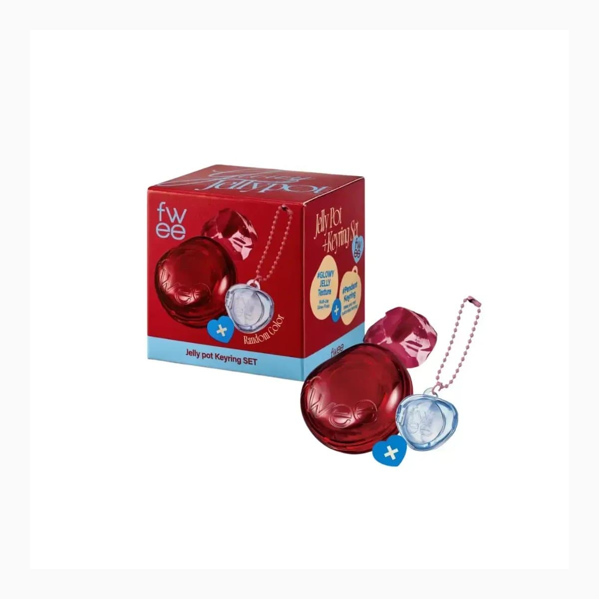 (GL)fwee LIP&CHEEK GLOWY JELLY POT JM01 COMPOTE 4g+PENDANT KEYRING