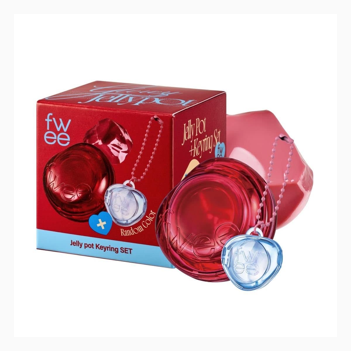 (GL)fwee LIP&CHEEK GLOWY JELLY POT JC02 MELLOW MANGO 4g+PENDANT KEYRING