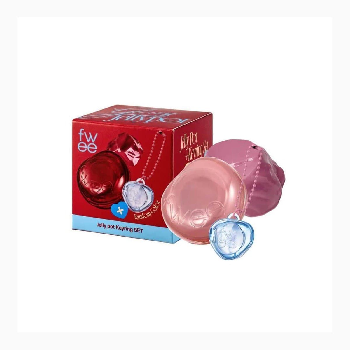 (GL)fwee LIP&CHEEK GLOWY JELLY POT JN02 MILKY 4g+PENDANT KEYRING