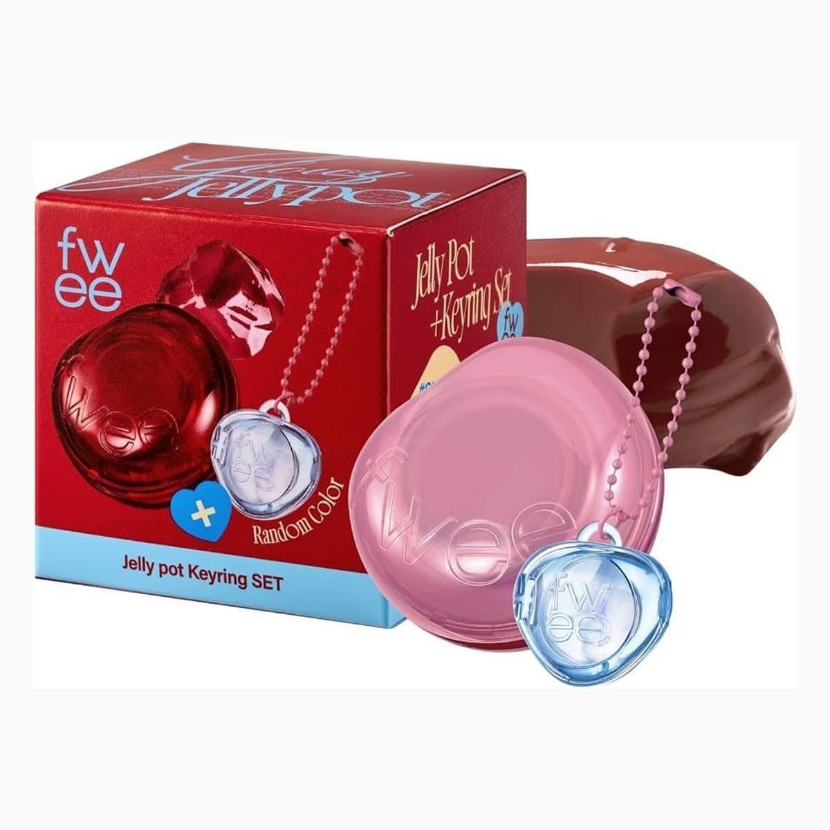 (GL)fwee LIP&CHEEK GLOWY JELLY POT JS02 CARAMELIZED 4g+PENDANT KEYRING