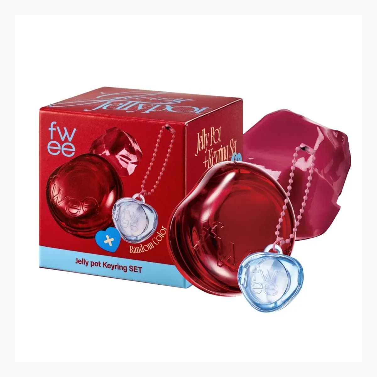 (GL)fwee LIP&CHEEK GLOWY JELLY POT JM03 CREAM TEA 4g+PENDANT KEYRING