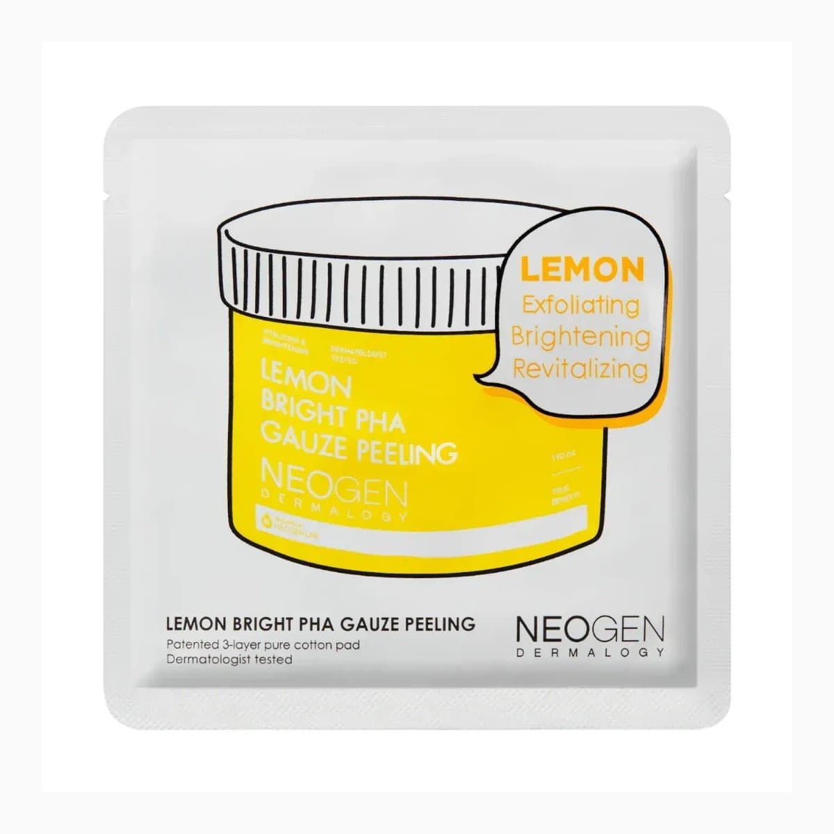 NEOGEN DERMALOGY LEMON BRIGHT PHA GAUZE PEELING 10 PADS