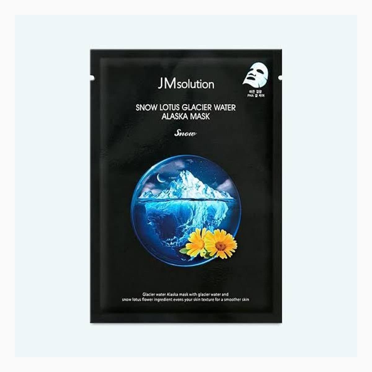 JMSOLUTION SNOW LOTUS GLACIER WATER ALASKA MASK SNOW