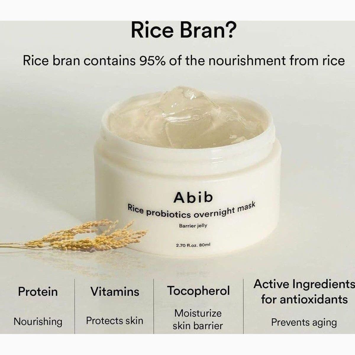 Abib Rice probiotics overnight mask Barrier jelly