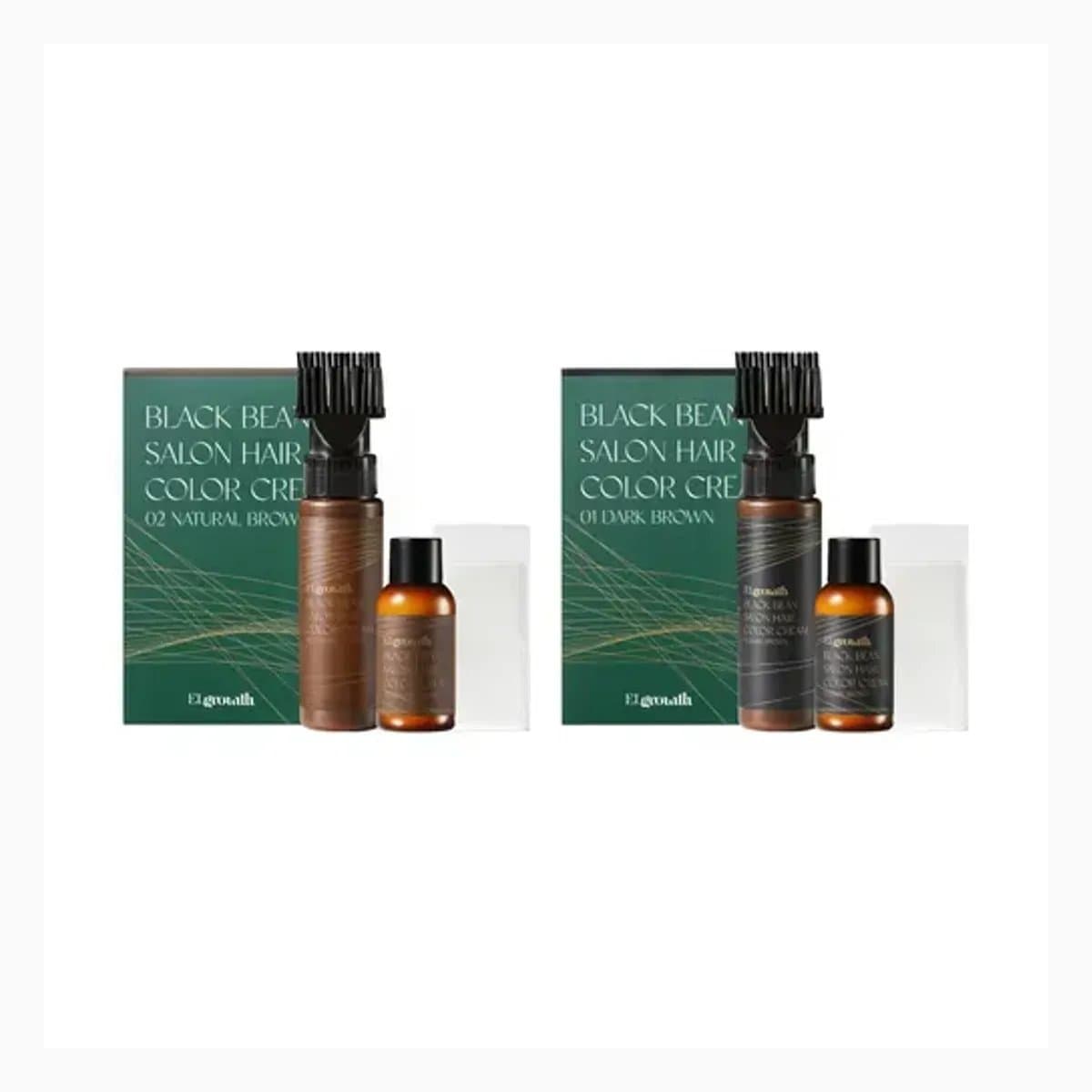 ELGROWTH BLACK BEAN SALON HAIR COLOR CREAM 55 55ml