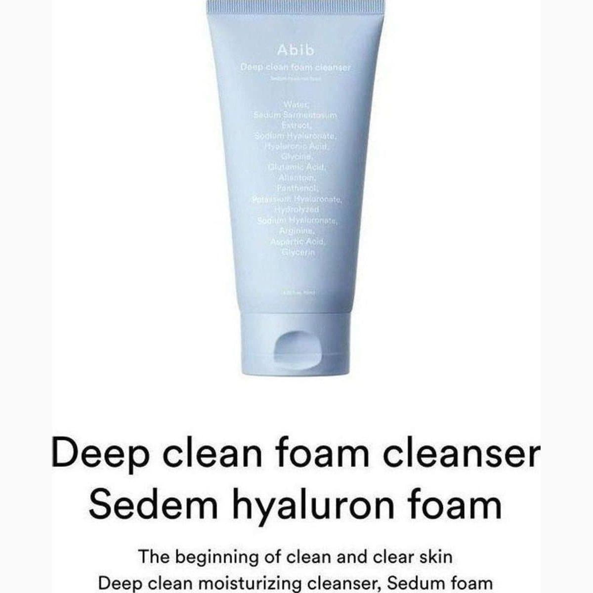 Abib Deep clean foam cleanser Sedum hyaluron foam