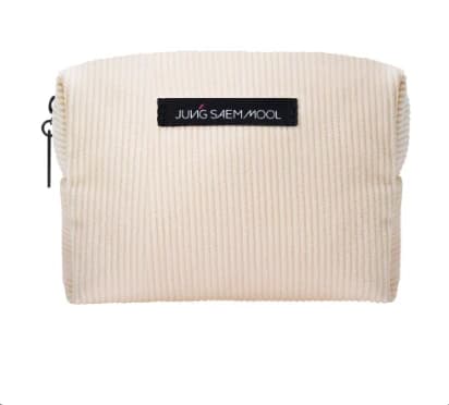 JUNGSAEMMOOL Beige Corduroy Pouch for Kakaotalk