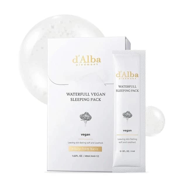 d'Alba Waterfull Vegan Sleeping Pack 4ml 12