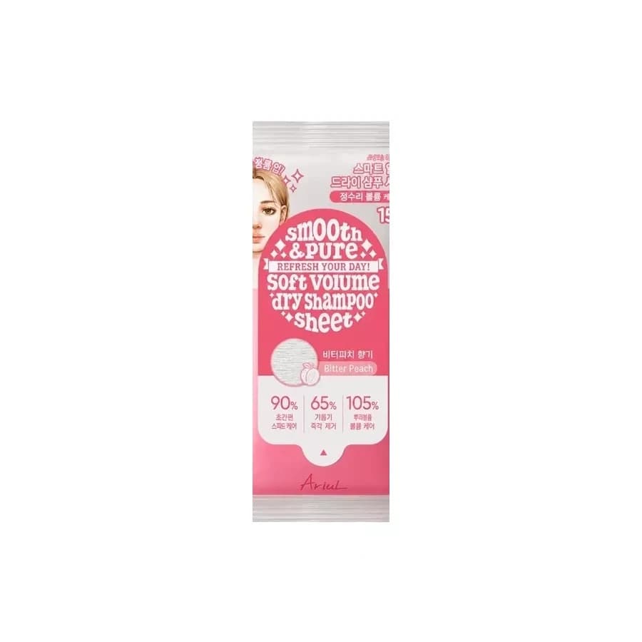 Ariul Smooth & Pure Soft Volume Dry Shampoo Tissue - Bitter Peach