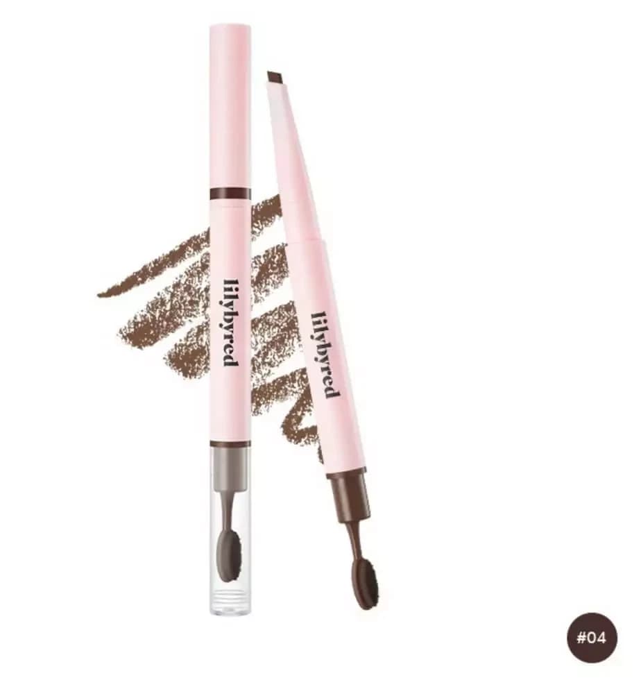 lilybyred Hard Flat Brow Pencil 04 #Dark Brown